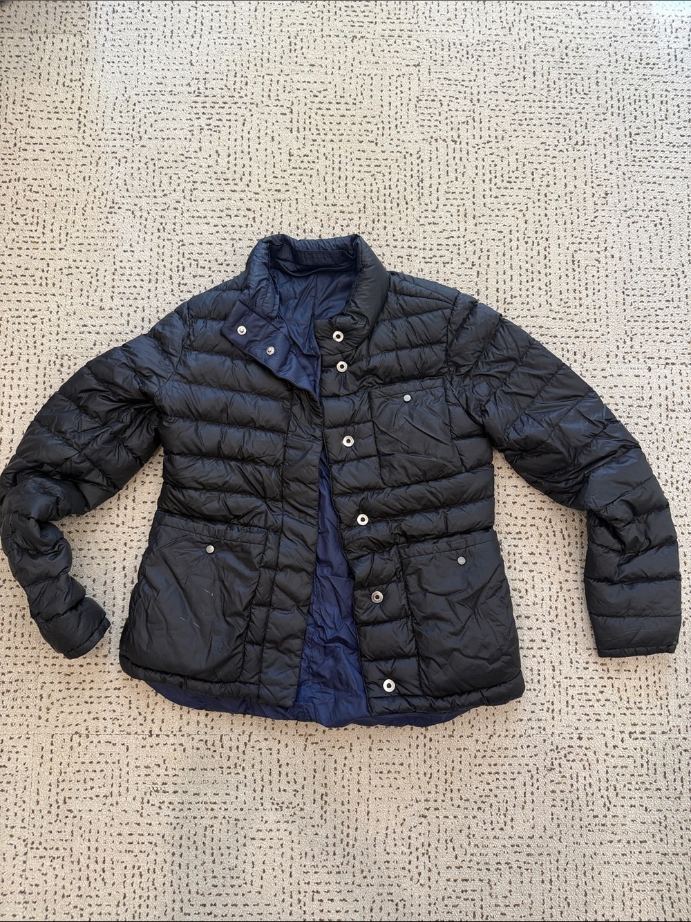 Women’s Athena reversible Black Quilted Puffer Jacket